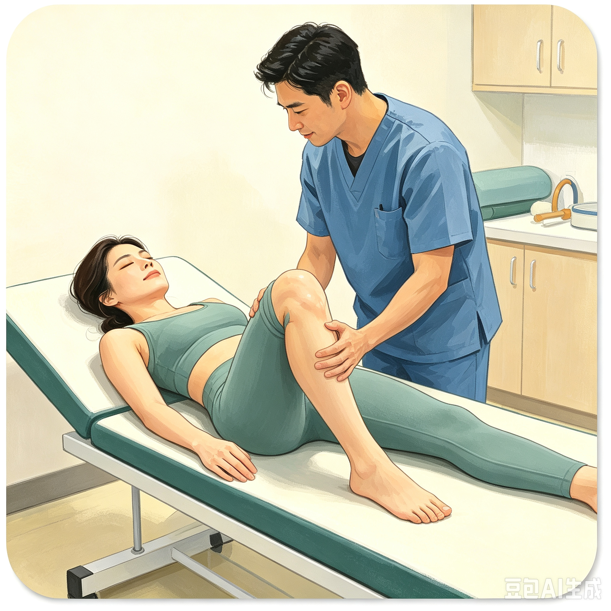 Knee physiotherapy